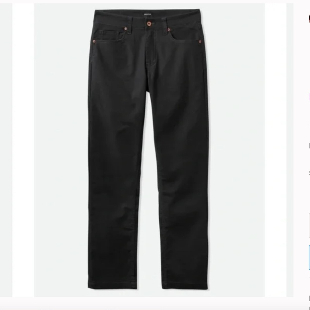 BRIXTON Mens size 32X32 NWOT Fleet 5 pocket pant